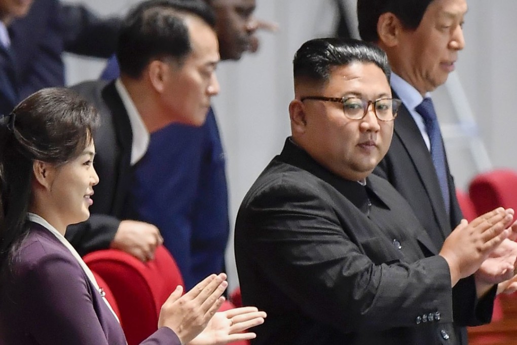 North Korean leader Kim Jong-un during an event marking the 70th anniversary of North Korea’s founding. Photo: Kyodo