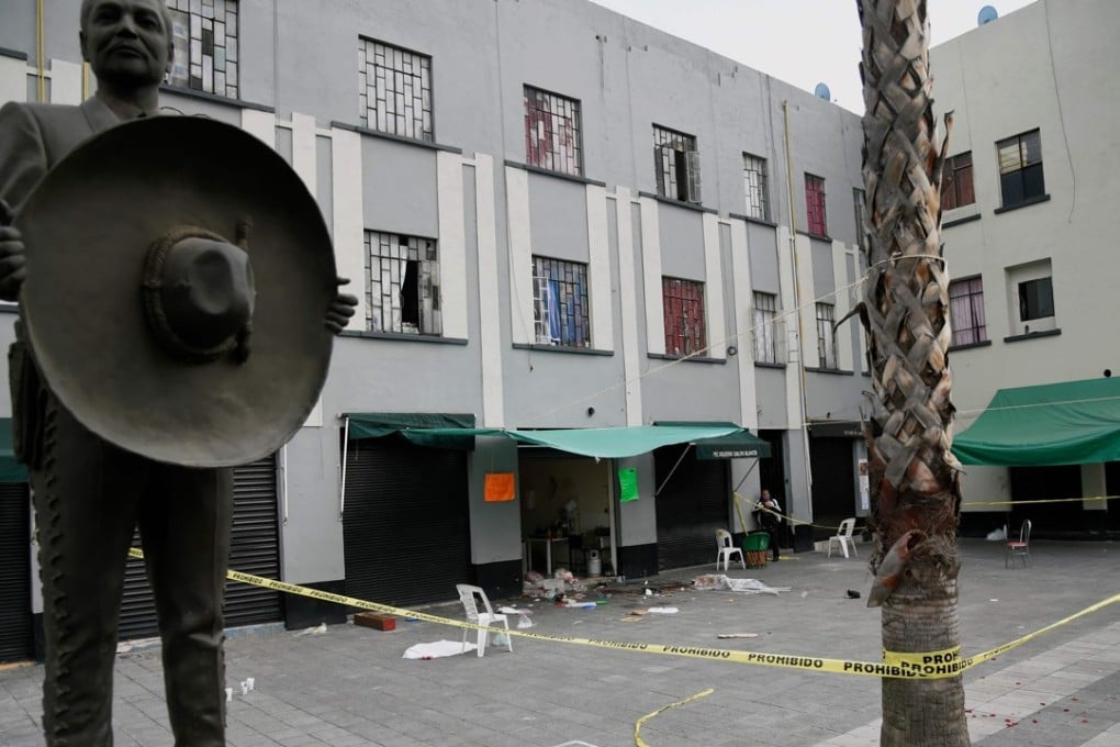 View of the Plaza Garibaldi square in downtown Mexico City a day after gunmen dressed as mariachi musicians killed four people and wounded nine others. Photo: AFP