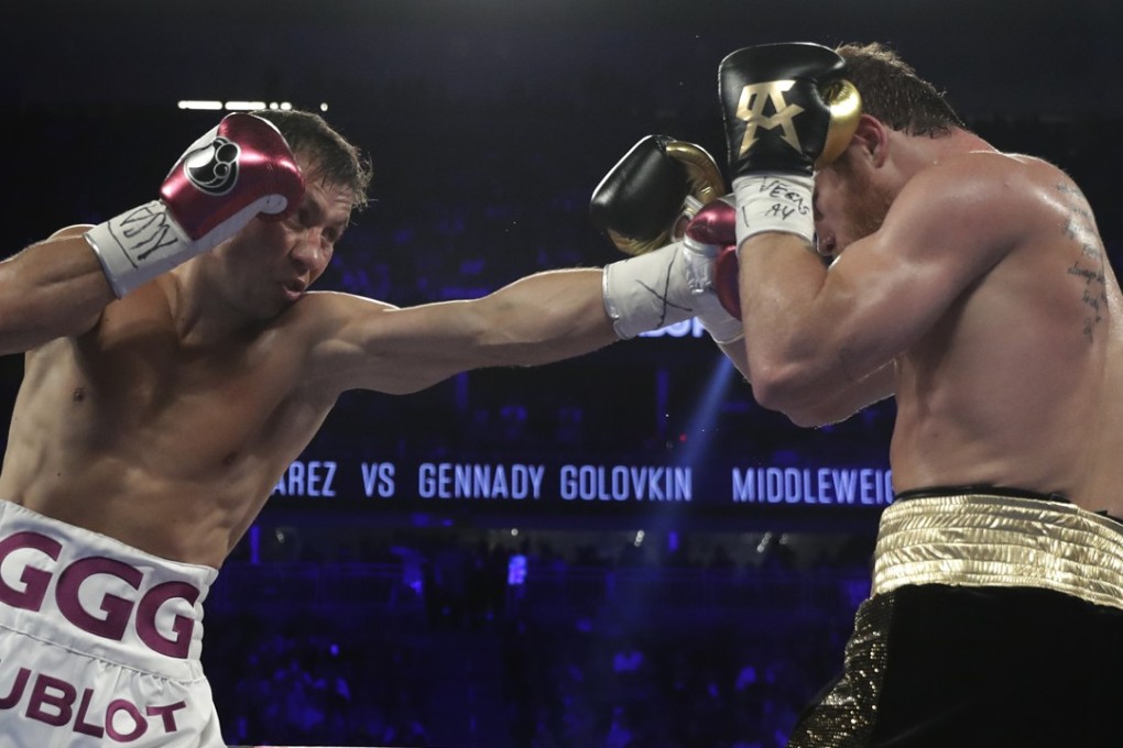 Gennady Golovkin and Canelo Alvarez in action in Las Vegas. Photo: AP