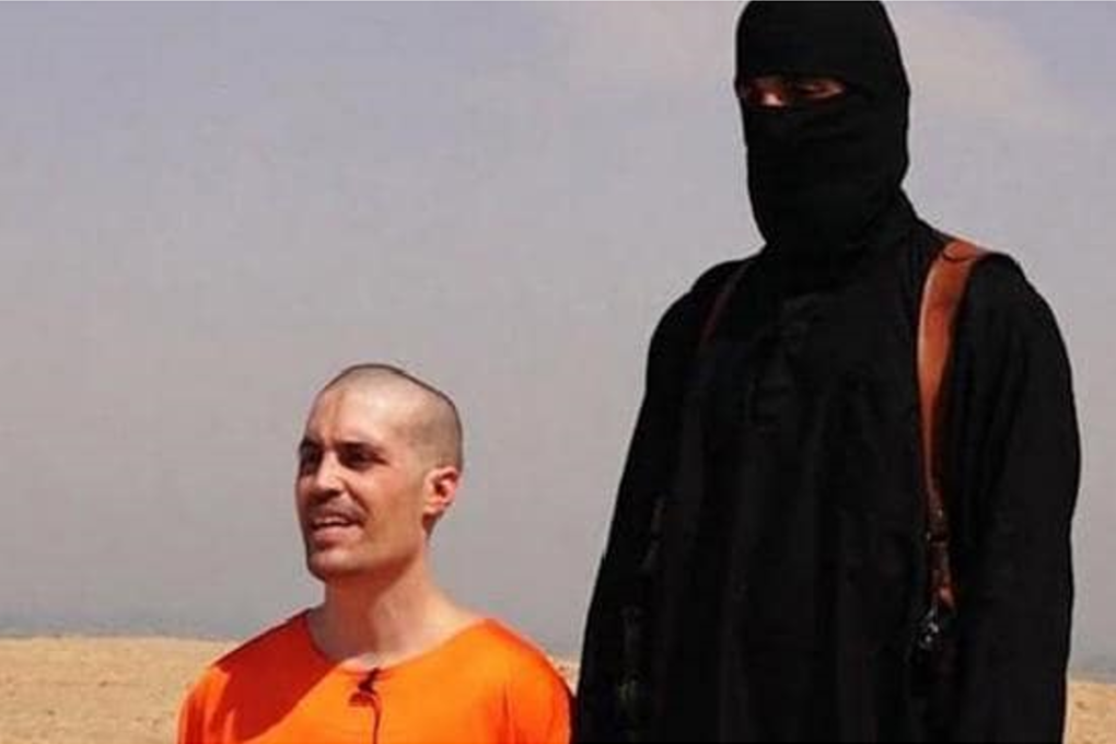 US journalist James Foley, in an Islamic State video of his execution, on August 18, 2014. Photo: Supplied