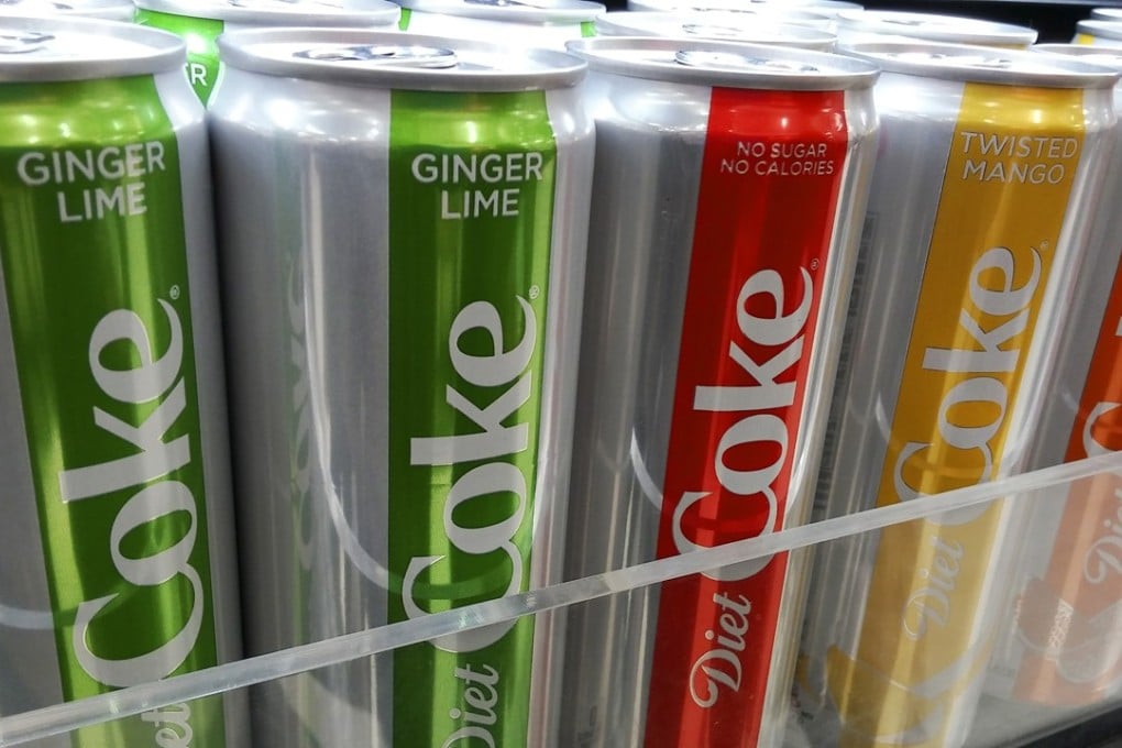 Cans of the Coca-Cola’s flavoured Diet Coke products are seen in February in New York. Photo: Sipa USA via TNS