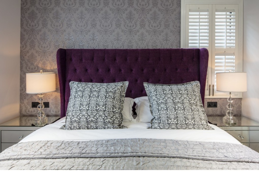 The sumptuous master bedroom speaks to Nicola Shaw’s love of luxury. Photography and video: John Butlin. Styling: Aviva Duncan. Photo assistant: Timothy Tsang