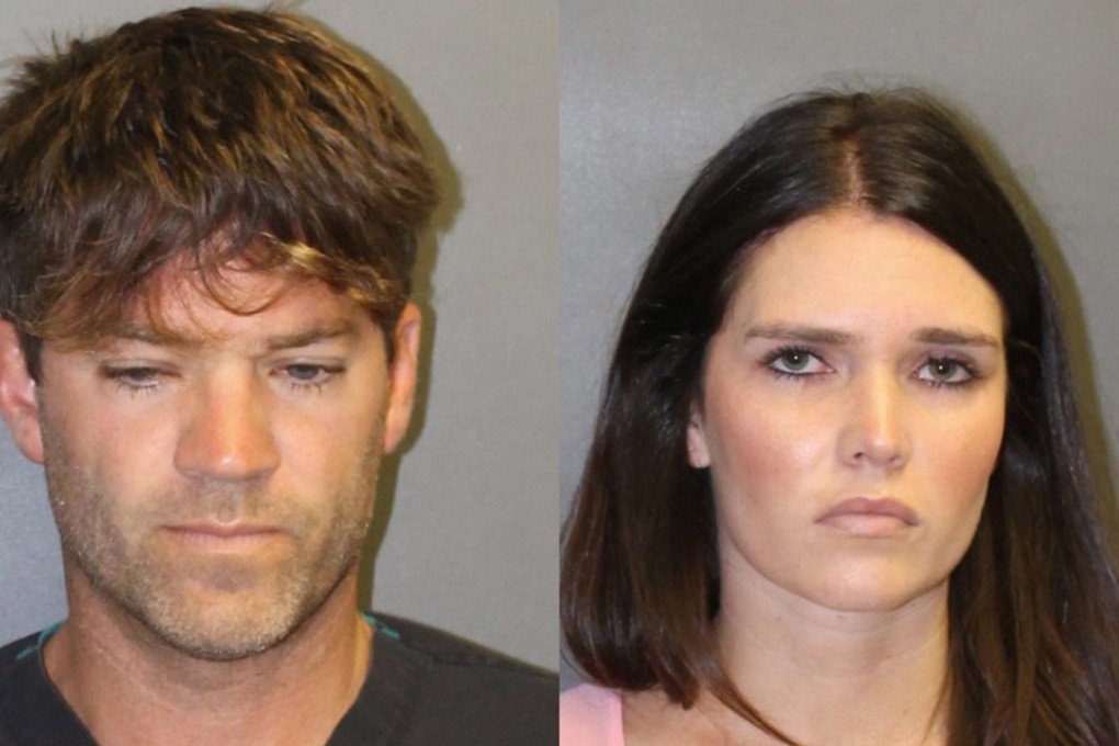 A combination of photos released by the Orange County District Attorney’s Office shows g Grant William Robicheaux, 38, and Cerissa Laura Riley, 31, who have been arrested and charged with allegedly sexually assaulting two women by use of drugs, in Newport Beach, California. Photo: EPA