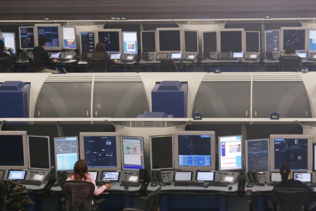 Air traffic controllers at Hong Kong International Airport on Lantau Island. Photo: Dickson Lee