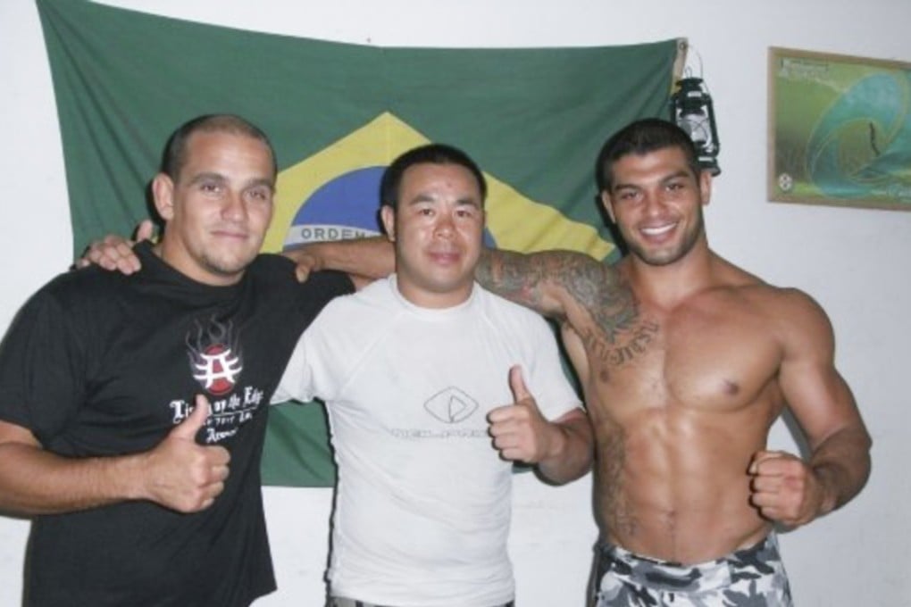 Thomas Fan Wai-kong (centre) with Brazilian jiu-jitsu guru Zé Marcello and BJJ world champion Ricardo Arona (right) at a training workshop in Brazil in 2007. Photo: Facebook