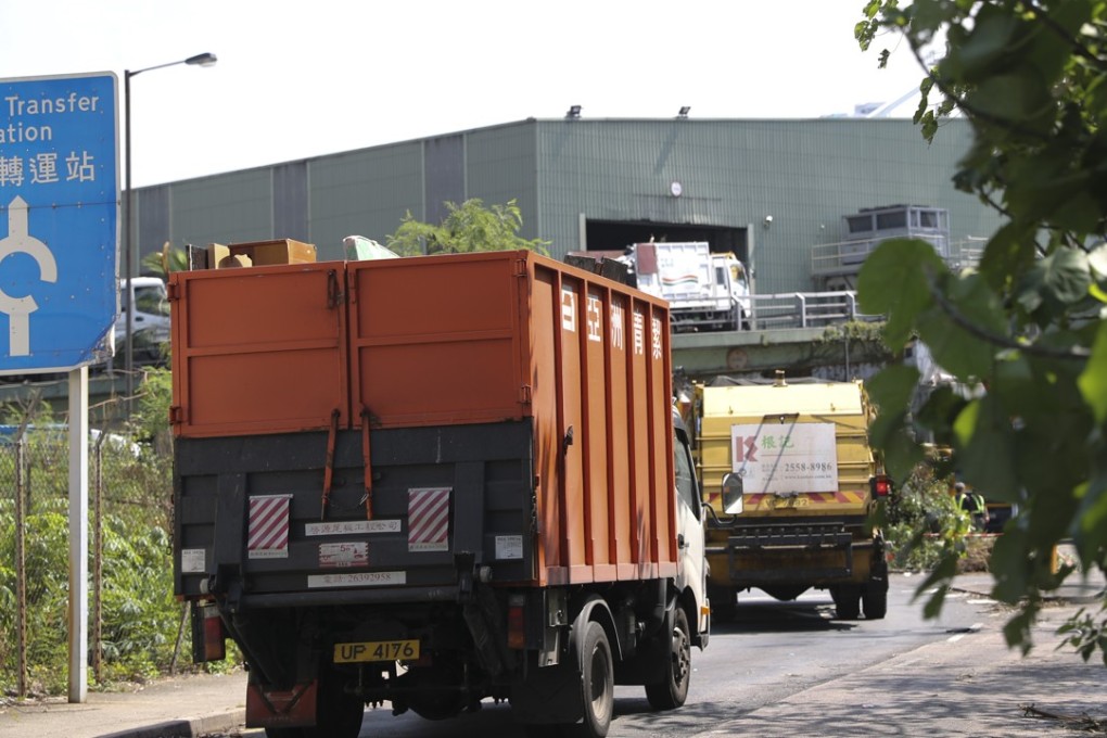 Garbage from waste collection points across the city is sent to the stations, where garbage is compacted, packed into containers and then sent to landfills. Photo: Edward Wong