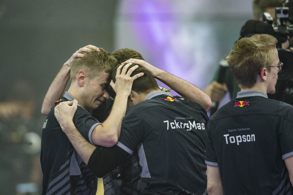 Team OG players celebrate after winning The International 8. Photo: USA TODAY Sports
