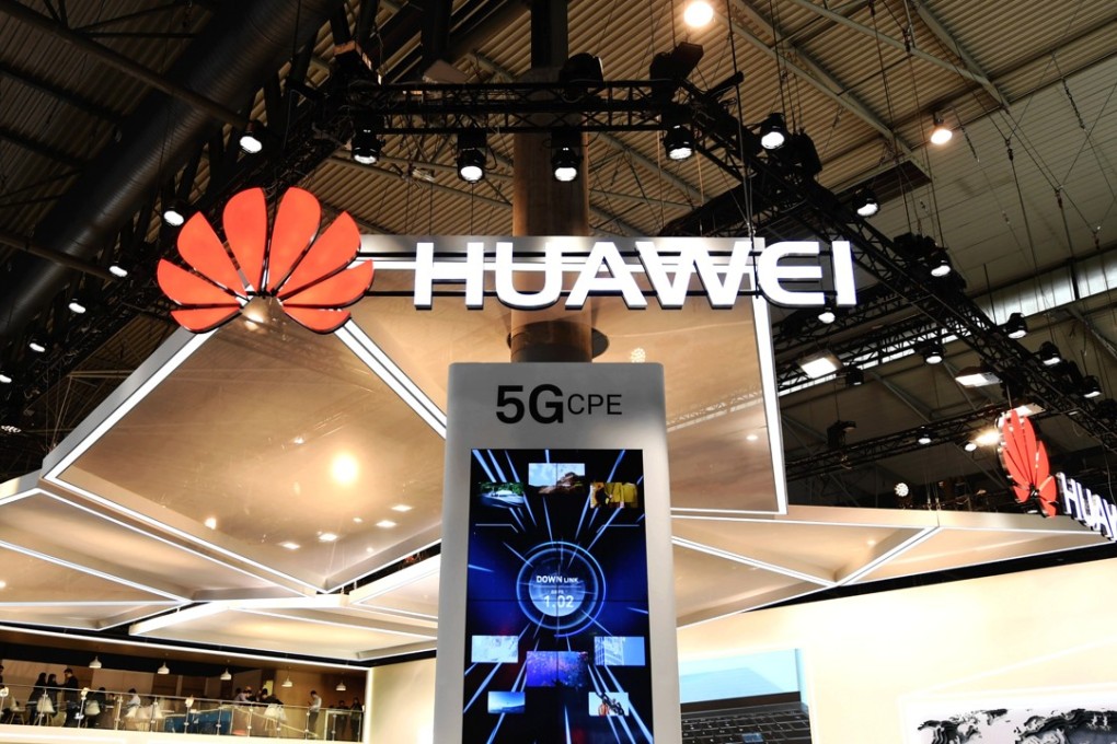 A screen displaying 5G technology at the booth of China's telecom giant Huawei during the 2018 Mobile World Congress (MWC) in Barcelona, Spain. Photo: Xinhua