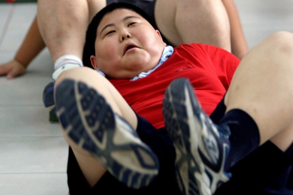 A children’s weight reduction class in Beijing aims to address the link between obesity and a lack of daily exercise at schools. Photo: Reuters