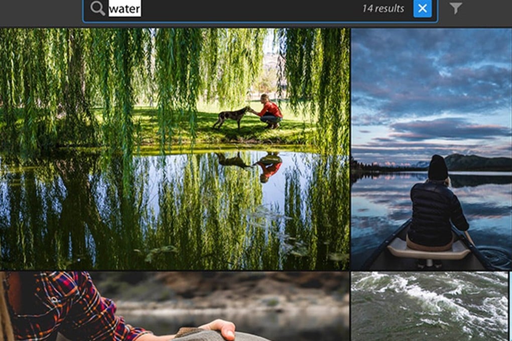 You can organise a digital photo library of old analogue and new images using software, such as Adobe’s AI-powered Lightroom CC, which will automatically apply searchable keywords to pictures – in this case “water”.