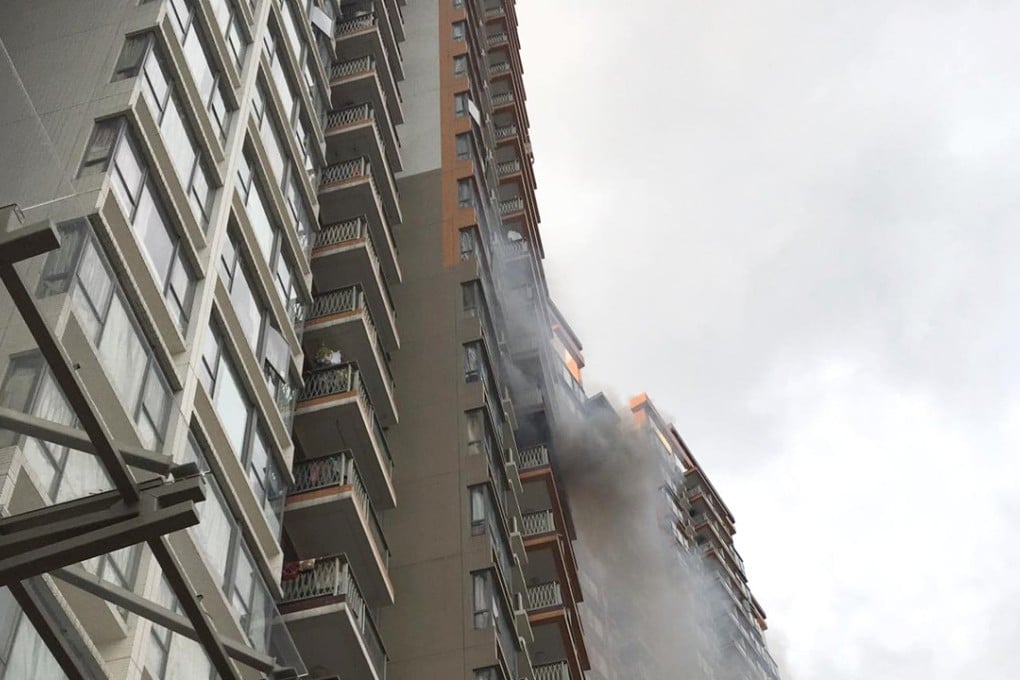 The fire broke out at Emerald Green in Yuen Long. Photo: Facebook