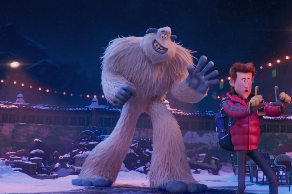 Yeti character Migo (voiced by Channing Tatum) and the human Percy (James Corden) in a still from Smallfoot (category I; English and Cantonese versions), directed by Karey Kirkpatrick and Jason Reisig.