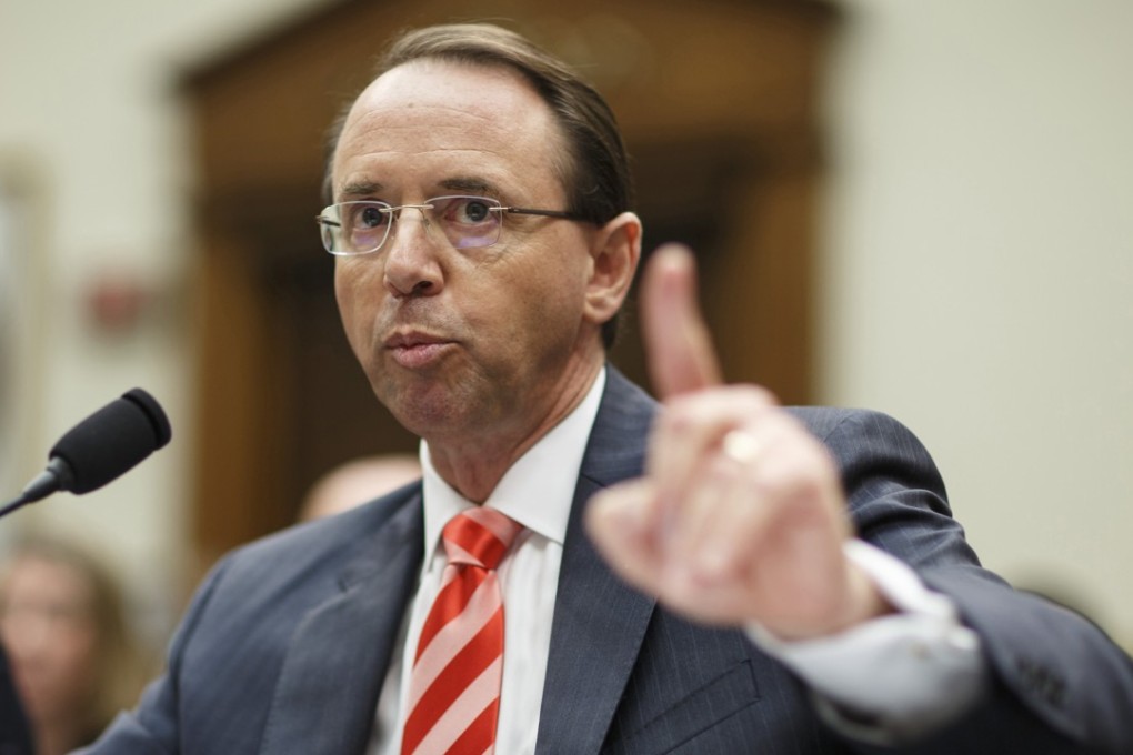 US Deputy Attorney General Rod Rosenstein. Photo: Joshua Roberts/Bloomberg