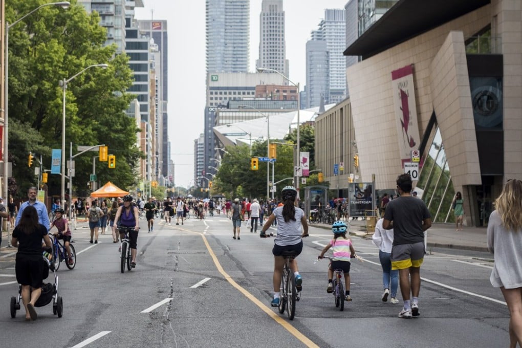 A car-free day on Bloor Street in downtown Toronto. Photo: Christopher DeWolf