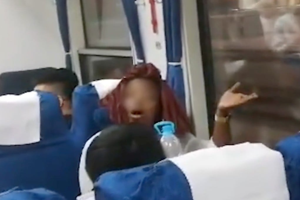 There was chaos on a Chinese train when a woman threw water at her fellow passengers during an argument over the seat she was occupying. Photo: The Paper