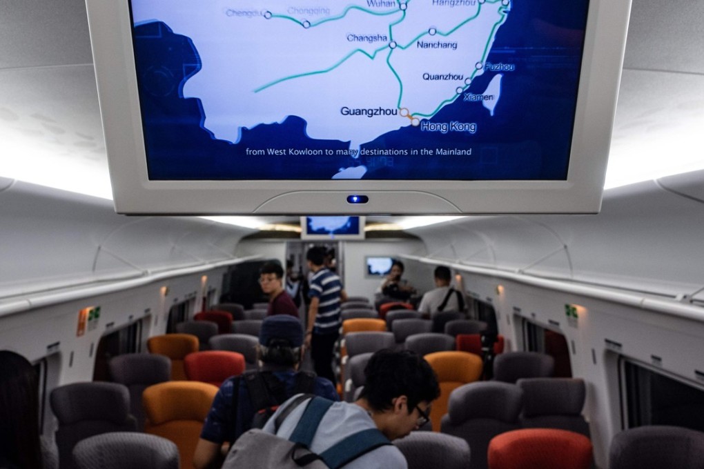 A high-speed train to Guangzhou in action. Photo: AFP