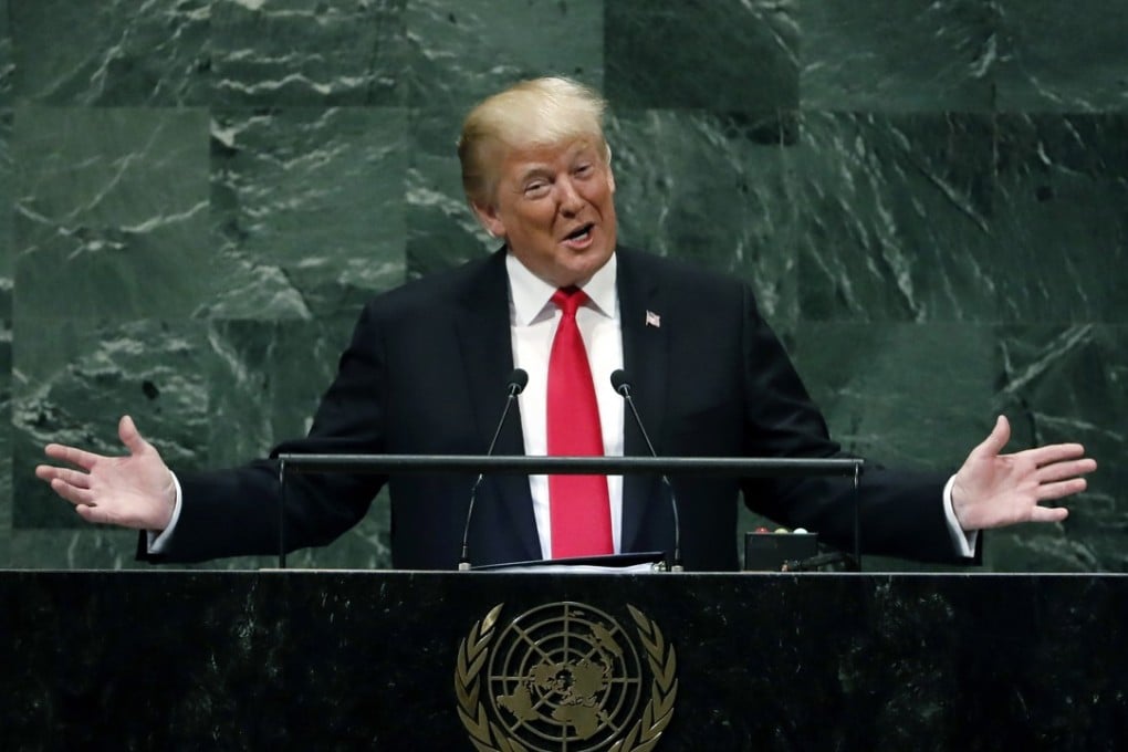 US President Donald Trump addresses the United Nations General Assembly. Photo: AP