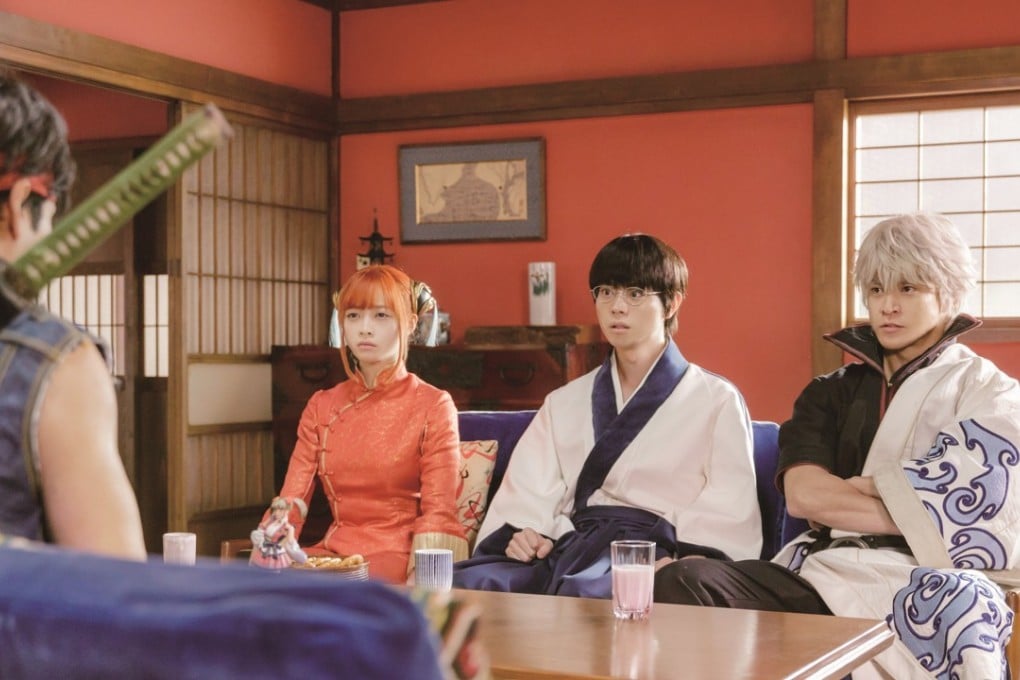 (From left) Yuya Yagira, Kanna Hashimoto, Masaki Suda and Shun Oguri in a scene from Gintama 2: Rules Are Made to Be Broken (category IIB, Japanese), directed by Yuichi Fukuda. Photo: Matsuki