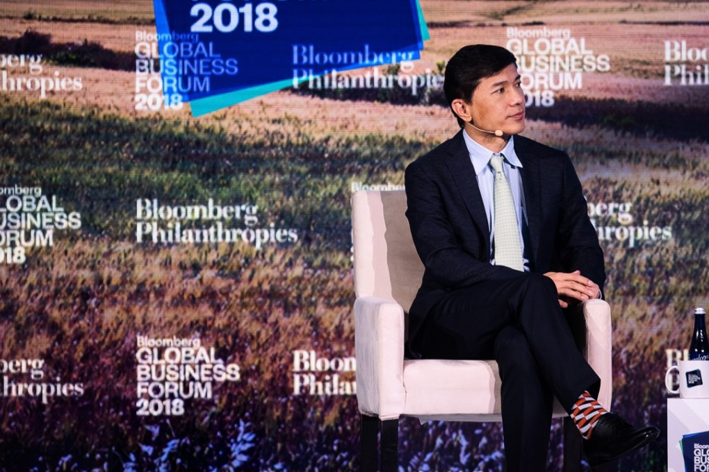 Robin Li, co-founder and chief executive officer of Baidu, listens during the Bloomberg Global Business Forum in New York, US, on September 26, 2018. Photo: Bloomberg
