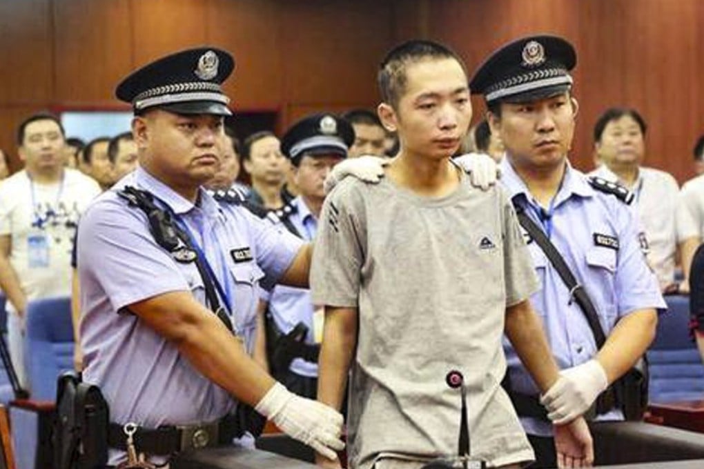 China executed Zhao Zewei on Thursday for a knife attack at a school. Photo: Weibo