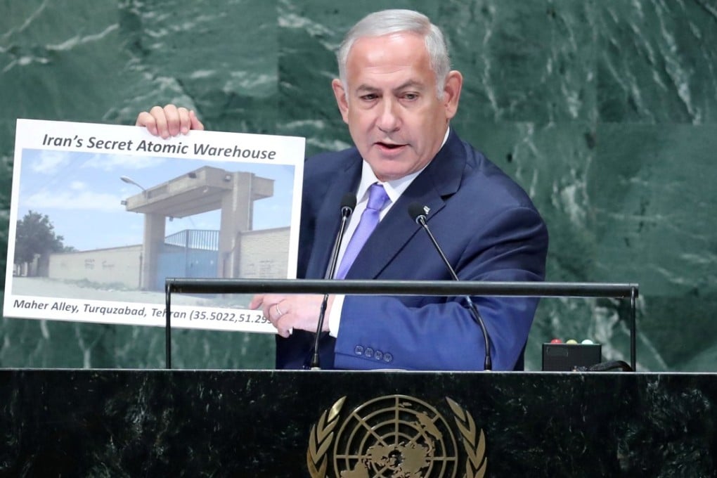 Israeli Prime Minister Benjamin Netanyahu addressing the United Nations General Assembly in New York on September 27, 2018. Photo: Reuters