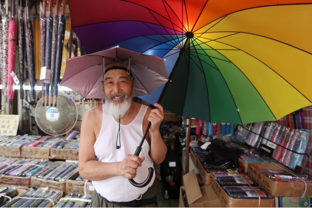 ‘Brother Wai’, as Yau is affectionately known, is a fifth-generation umbrella salesman and repairman. Photo: Xiaomei Chen