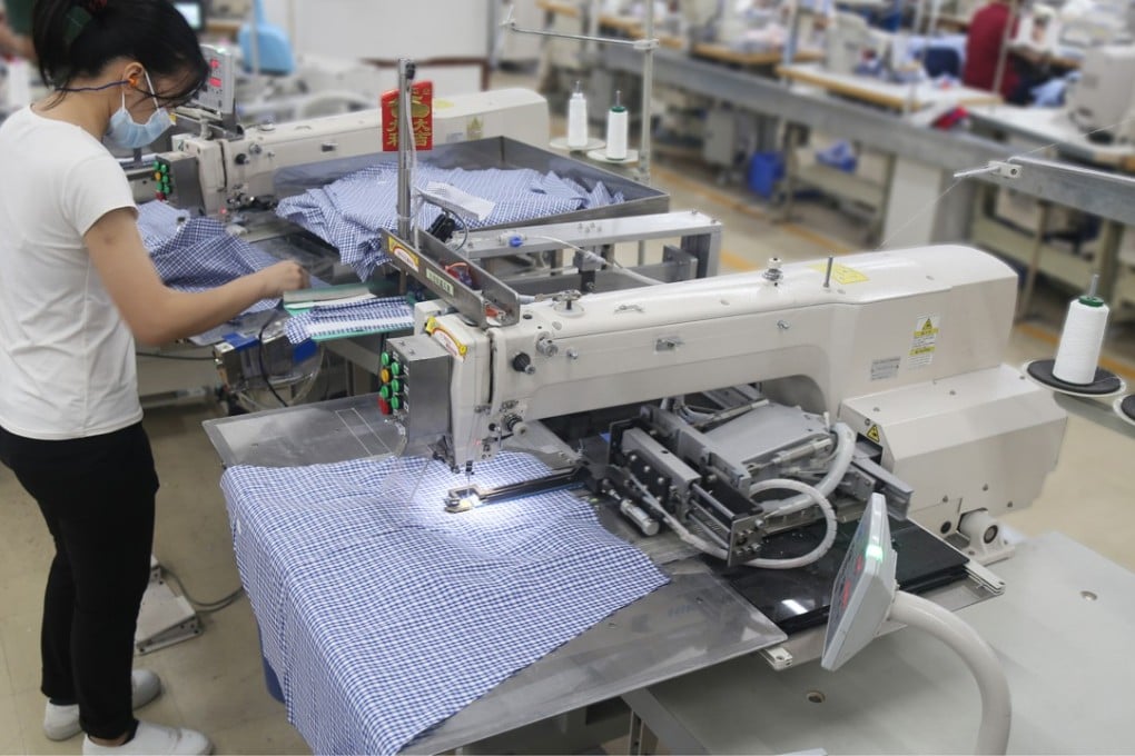 An Esquel Group shirt manufacturing facility. The company is working to automate its production lines. Photo: Handout