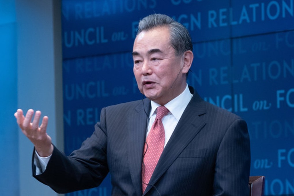 Chinese Foreign Minister Wang Yi speaks at the Council on Foreign Relations in New York on Friday. Photo: Melanie Einzig/Council on Foreign Relations