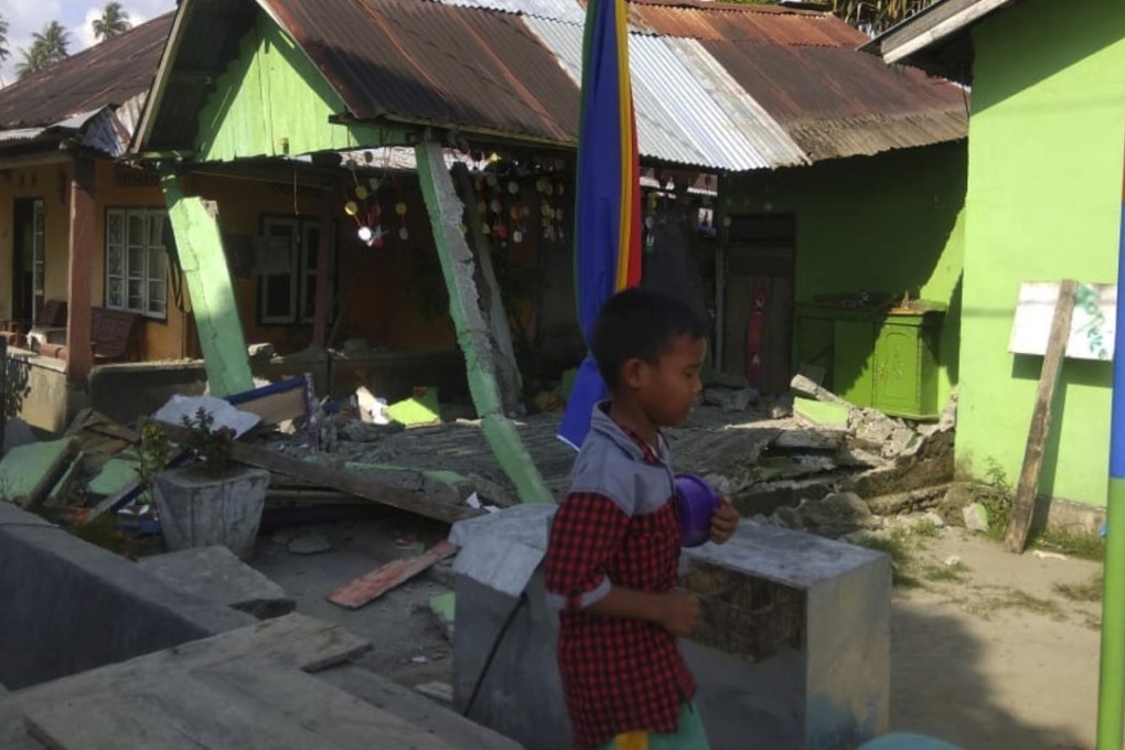 A damaged house in central Sulawesi, Indonesia. Photo: AP