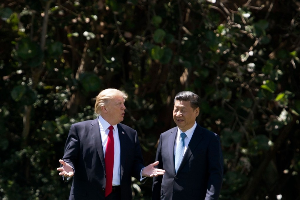 US President Donald Trump and Chinese President Xi Jinping at Mar-a-Lago estate in Florida before the trade war started Photo: AFP
