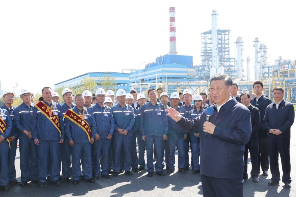 Chinese President Xi Jinping speaking during a visit to Liaoning province. Photo: Xinhua