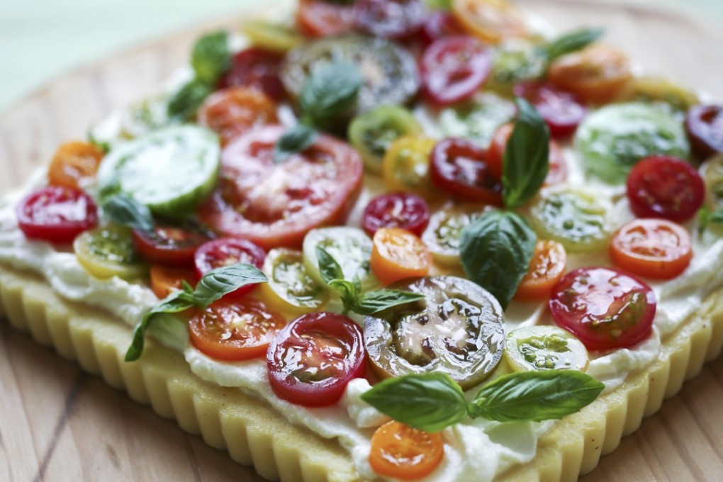 Tomatoes with polenta, goat cheese and mascarpone cream. Photo: Jonathan Wong