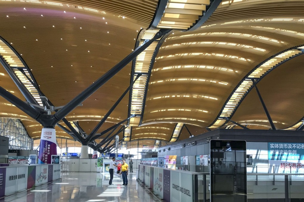 Inside the Hong Kong immigration section of the mega bridge project. Photo: Cannix Yau