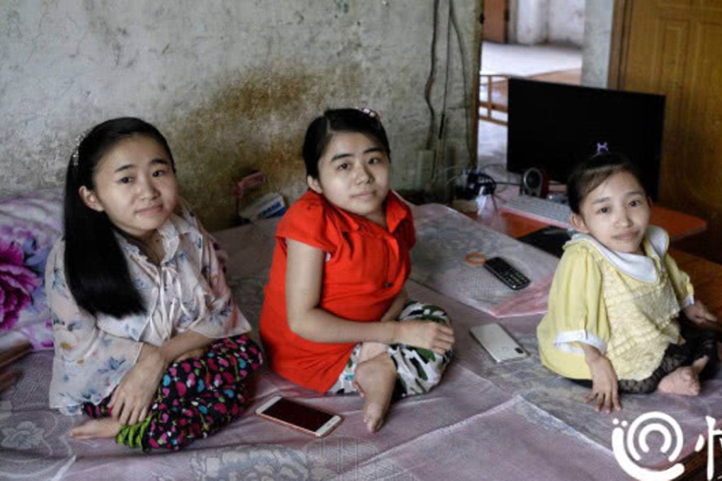 The three Chinese sisters spend about six hours a day online telling stories and singing songs for their 260,000 followers. Photo: Handout