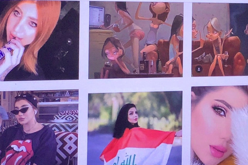 The profile page of Iraqi model and Instagram starlet Tara Fares. Photo: AP