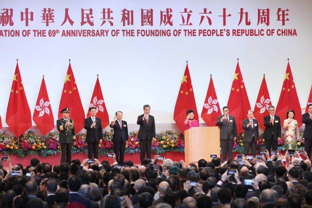The National Day reception held at the Hong Kong Convention and Exhibition Centre in Wan Chai. Photo: K. Y. Cheng