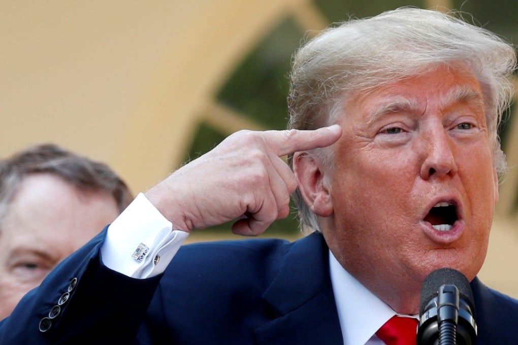 US President Donald Trump delivers remarks on the United States-Mexico-Canada Agreement (USMCA) on Monday. Photo: Reuters