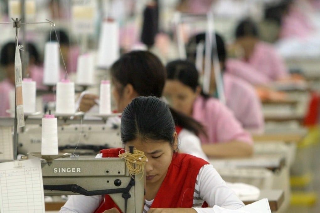 Seamstresses at work in a Shenzhen bra factory. Many women from poor parts of inland China were drawn to work there, and some became “second wives” to the Hong Kong businessmen who worked there. Photo: EPA