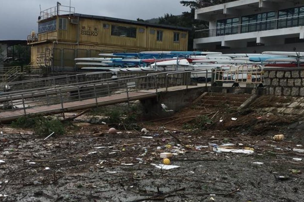 Several of Hong Kong’s top sports facilities were heavily damaged by Typhoon Mangkhut. Photos: Chan Kin-wa