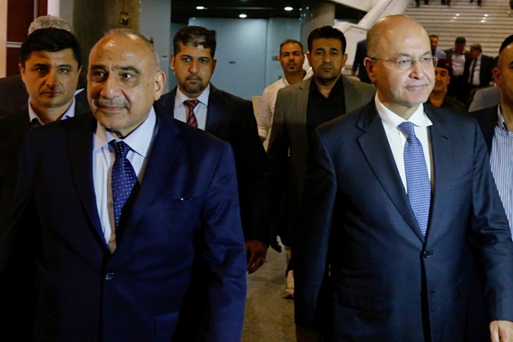 Iraq's new Prime Minister Adel Abdul Mahdi and President Barham Saleh. Photo: AP
