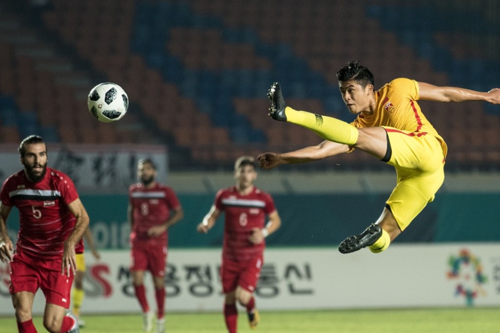 Zhang Yuning in action for China at the Asian Games 2018. Photo: Xinhua