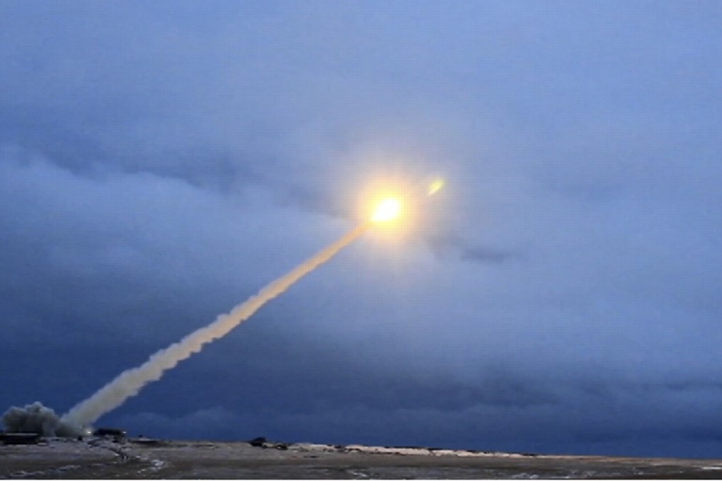 File photo of Russia’s new nuclear-powered intercontinental cruise missile. Photo: AP