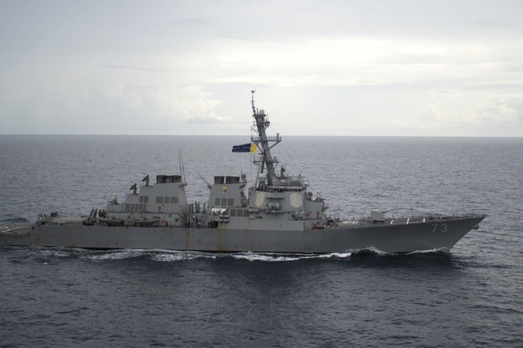 The guided-missile destroyer USS Decatur in the South China Sea. Photo: AP