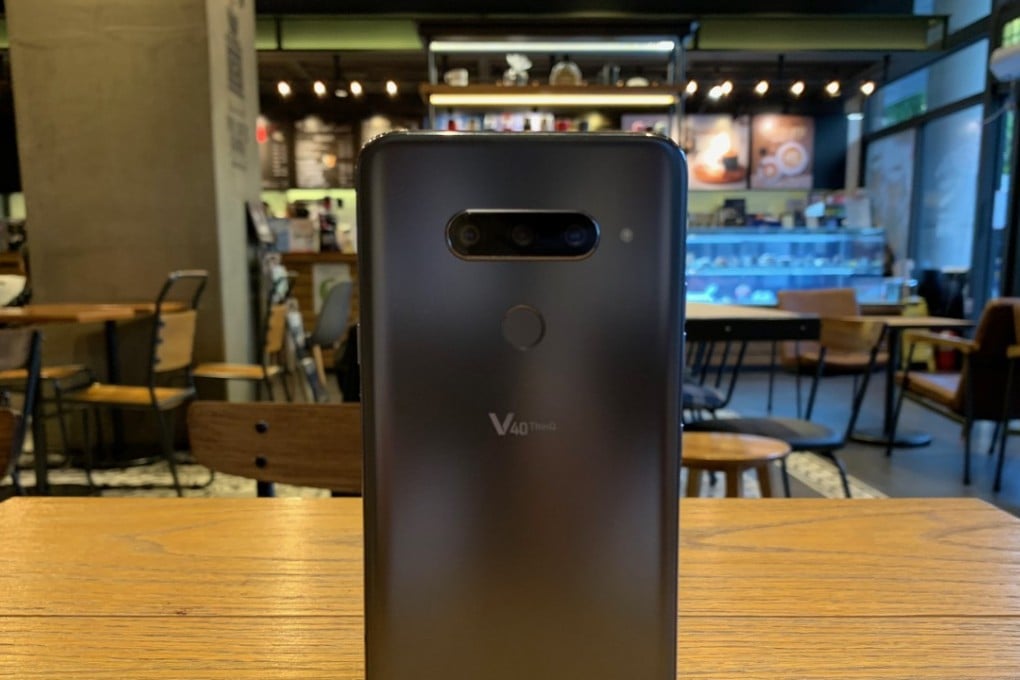 The triple camera set-up on the back of the LG V40 – a 12-megapixel main lens with f/1.5 aperture; 16-megapixel wide-angle lens with 107-degree field of vision; and 12-megapixel telephoto lens – is a selling point.