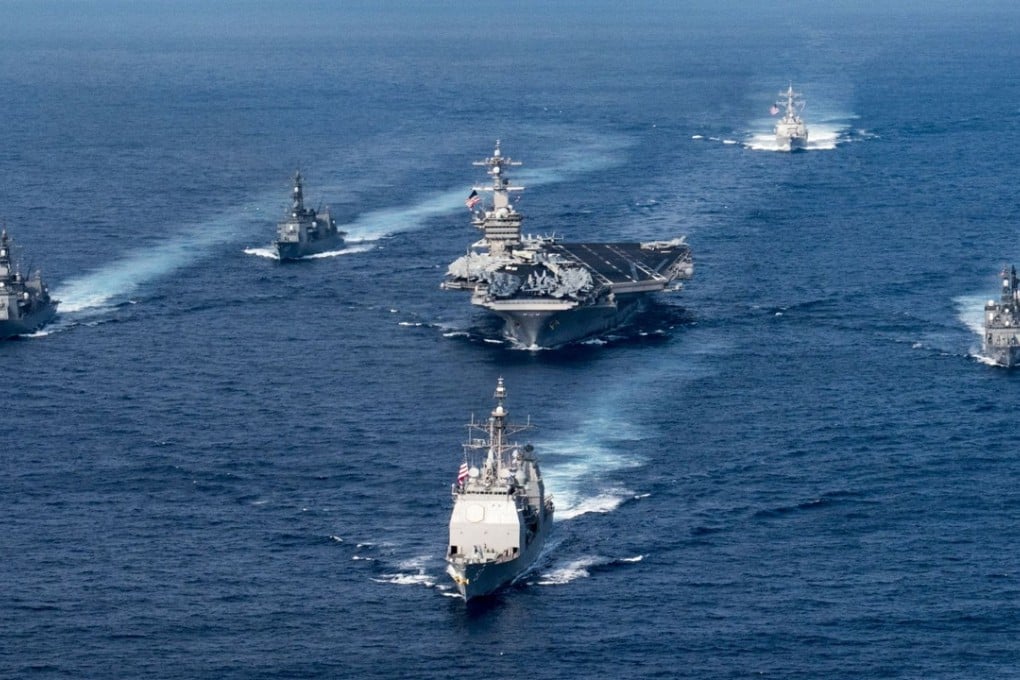 A US carrier group pictured during an exercise near the Philippines last year. Photo: AFP