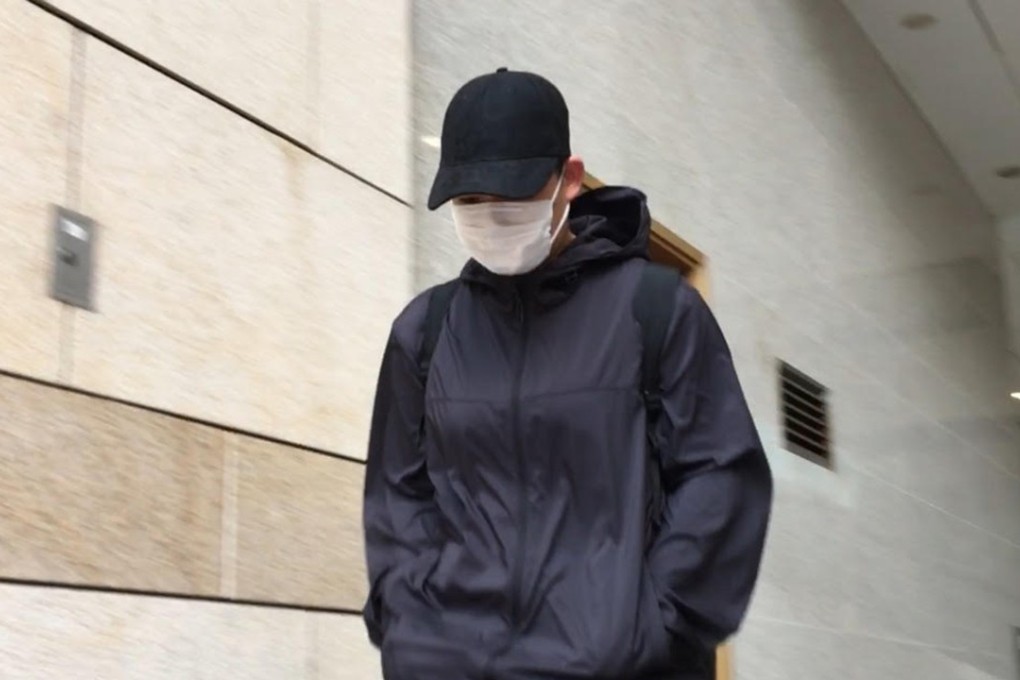 Private tutor Chau Kin-ying leaving West Kowloon Court. Photo: Jasmine Siu