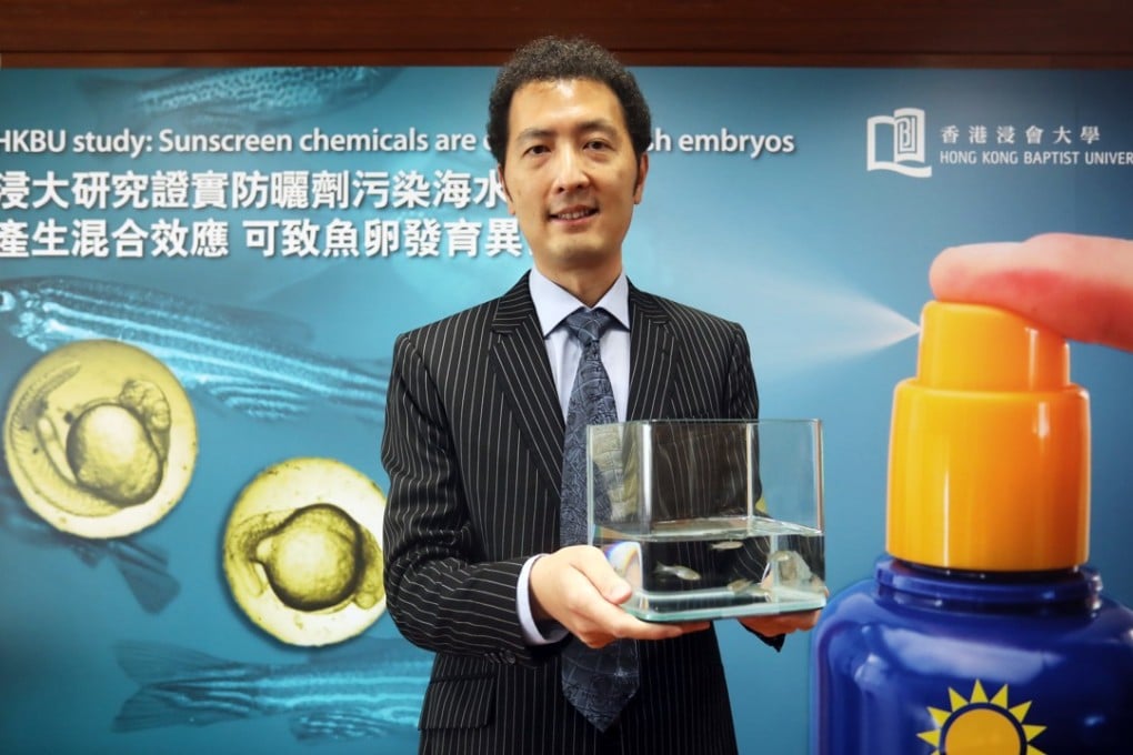 Dr Kelvin Leung, who led the study, presents his findings at Baptist University n Kowloon Tong. Photo: Jonathan Wong