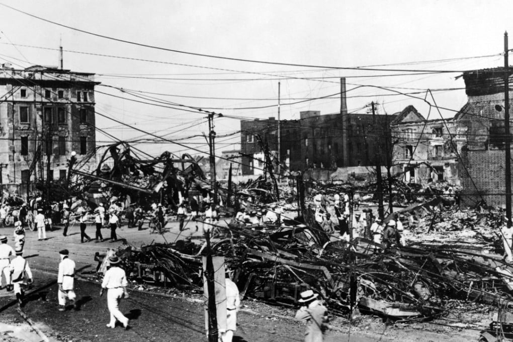 Ruins of burned streetcars after the 1923 Great Kanto Earthquake in Tokyo. Photo: Shutterstock