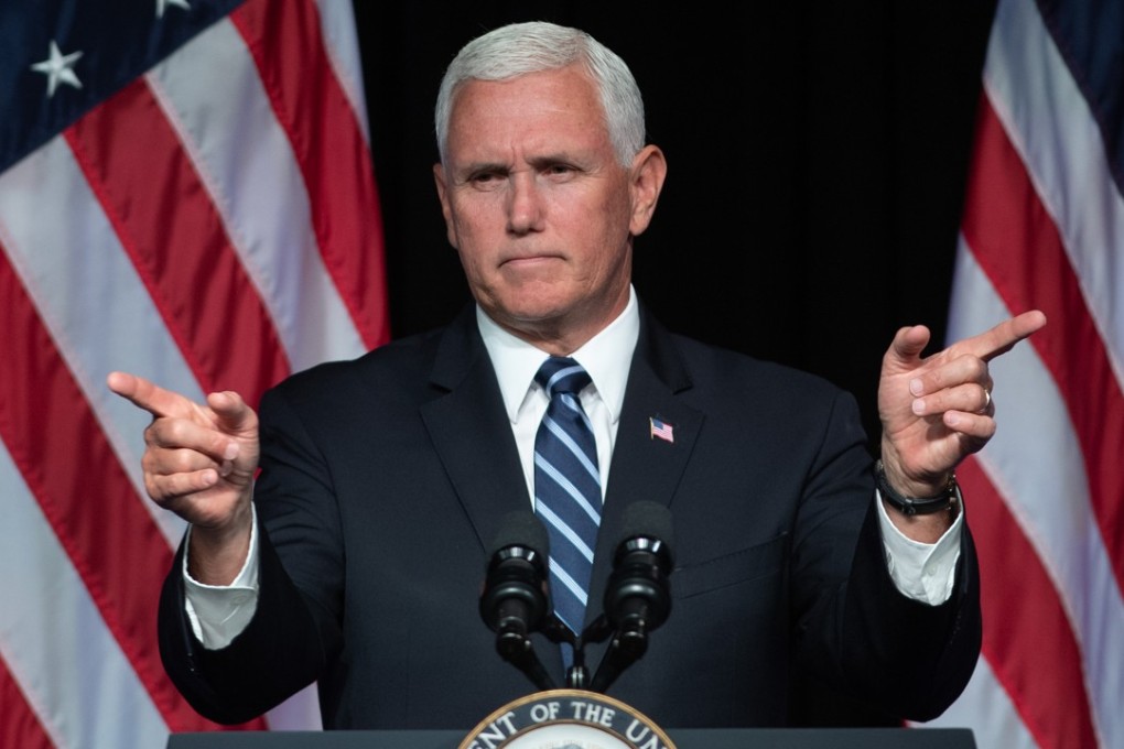 Mike Pence’s speech comes after US President Donald Trump accused China during a UN Security Council meeting of interfering in American elections. Photo: AFP