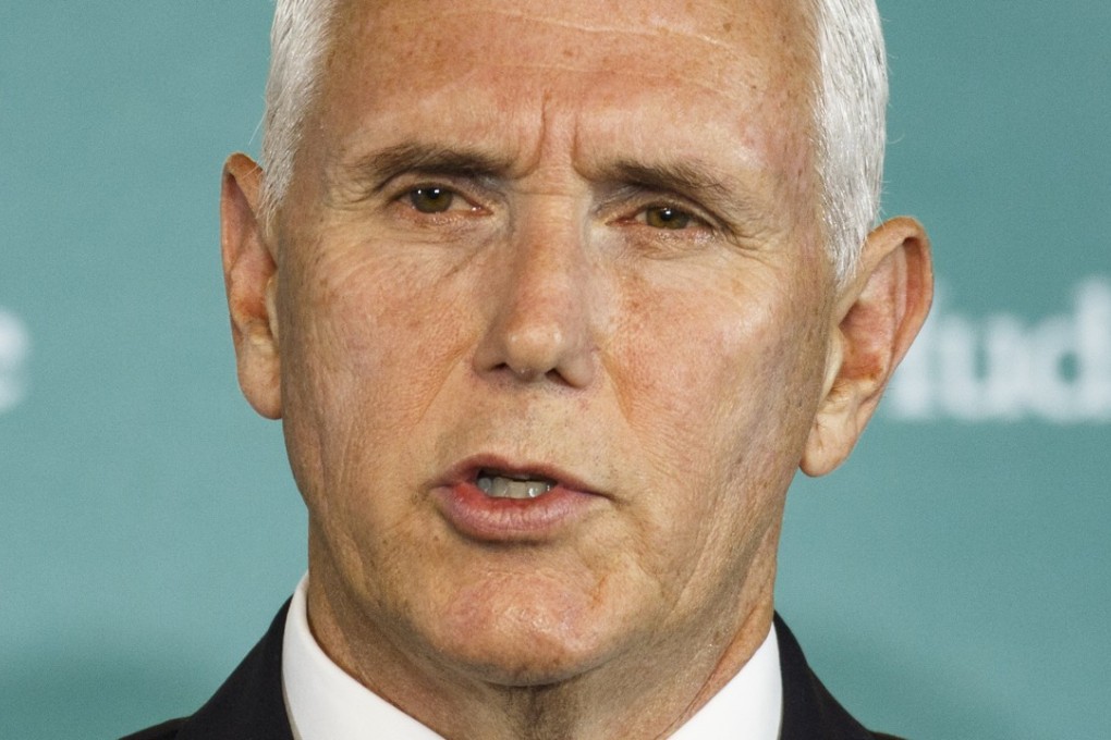 Mike Pence made a series of charges in a speech to a Washington think tank on Thursday. Photo: Bloomberg